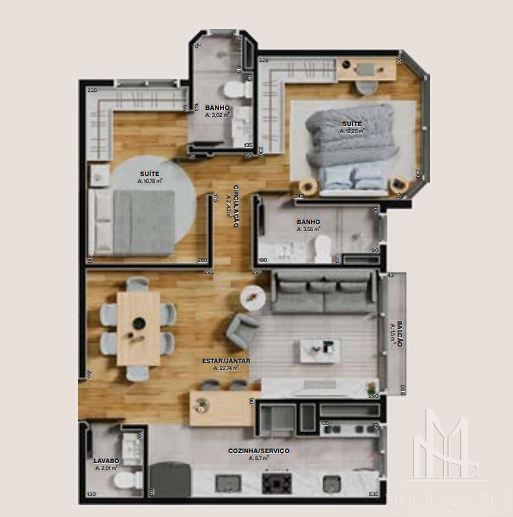 Apartamento Cobertura Duplex com 2 quartos em Gramado: 19ª foto da galeria de imagens do imóvel