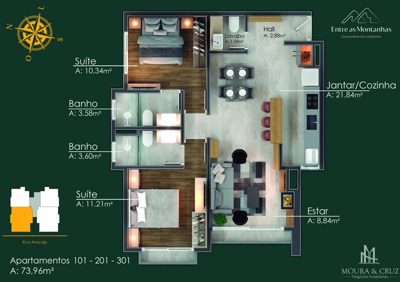 Apartamento 2 quarto no bairro Moura em Gramado: 7ª foto da galeria de imagens do imóvel