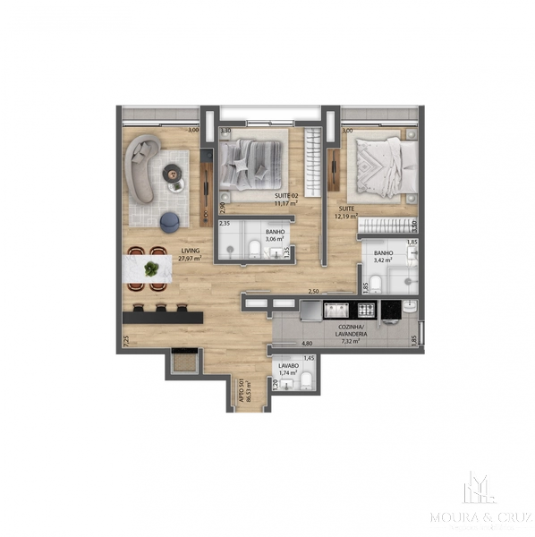 Apartamento Cobertura 2 quartos em Gramado: 8ª foto da galeria de imagens do imóvel