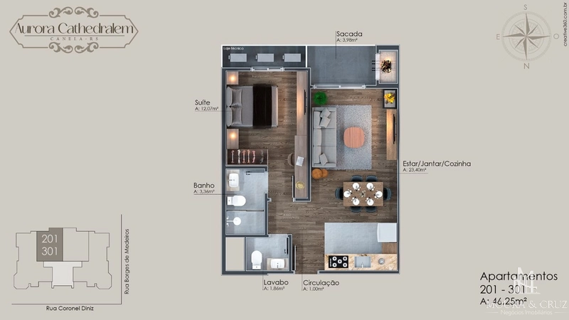 Apartamento 1 quarto no centro de Canela: 11ª foto da galeria de imagens do imóvel