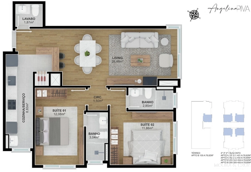 Apartamento 2 quartos no Centro de Canela: 12ª foto da galeria de imagens do imóvel