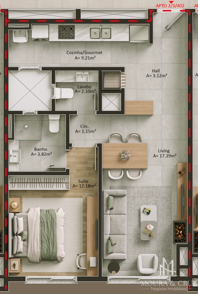 Apartamento 1 quarto no Centro de Gramado: 14ª foto da galeria de imagens do imóvel
