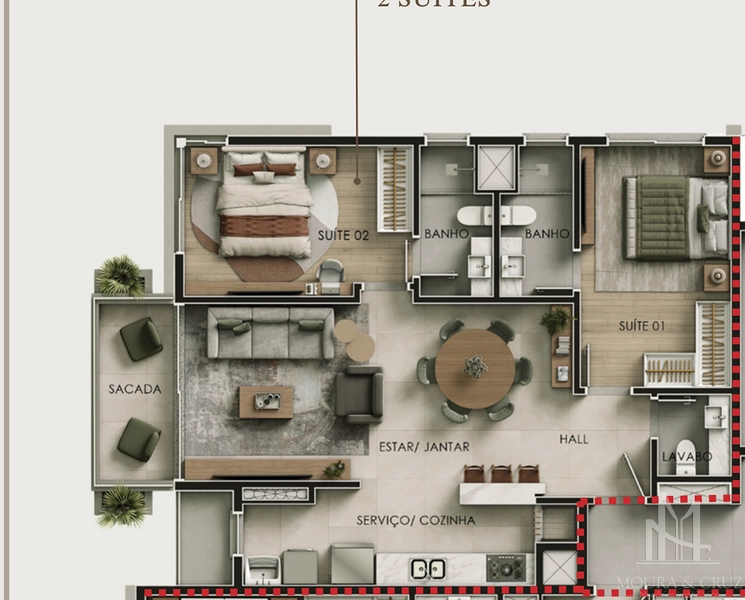 Apartamento 2 quartos no Planalto em Gramado: 10ª foto da galeria de imagens do imóvel