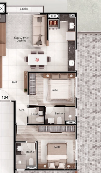 Apartamento 2 quartos em Canela: 15ª foto da galeria de imagens do imóvel