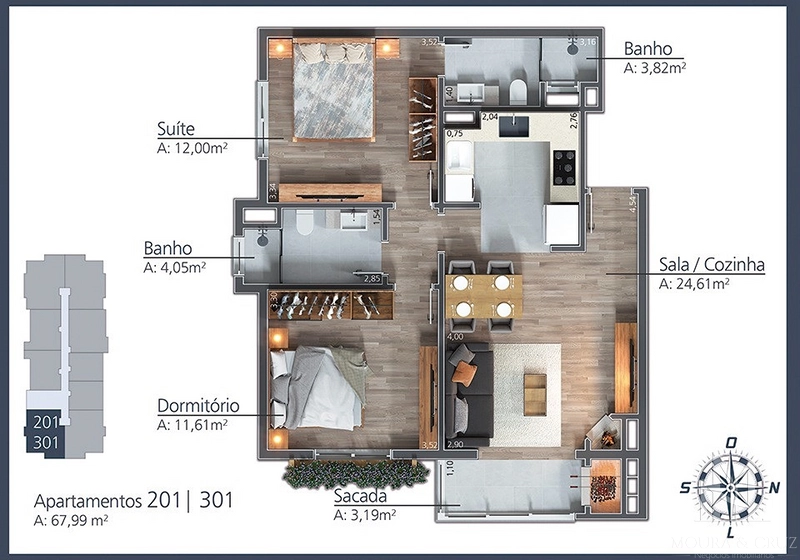 Apartamento 1 quarto em Gramado: 8ª foto da galeria de imagens do imóvel