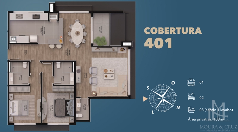 Apartamento Cobertura 2 quartos no Bairro Carniel em Gramado: 14ª foto da galeria de imagens do imóvel