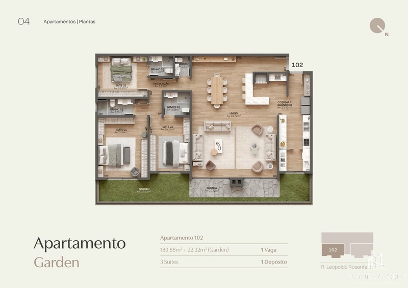 Apartamento Garden 3 quartos no Planalto em Gramado: 13ª foto da galeria de imagens do imóvel