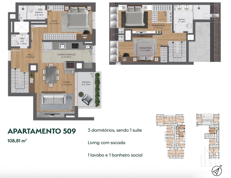 Cobertura Duplex com 3 quartos no Planalto em Gramado: 10ª foto da galeria de imagens do imóvel