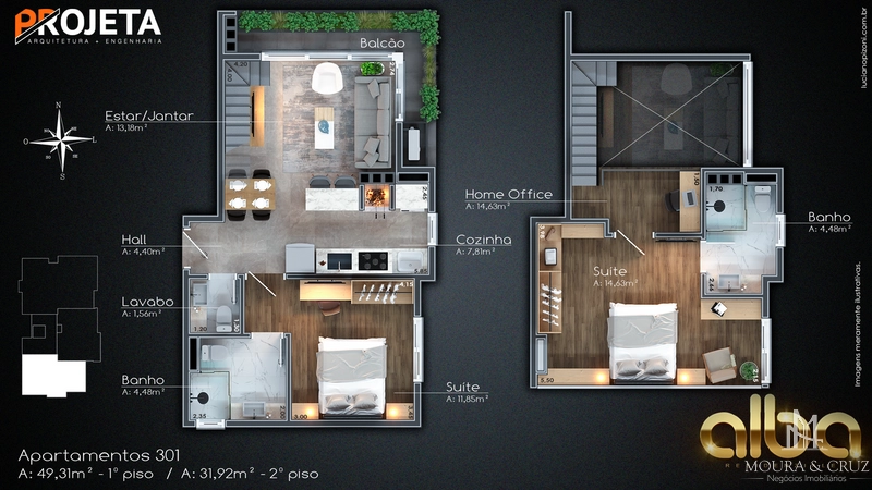 Apartamento Duplex 2 quartos no Carniel em Gramado: 8ª foto da galeria de imagens do imóvel