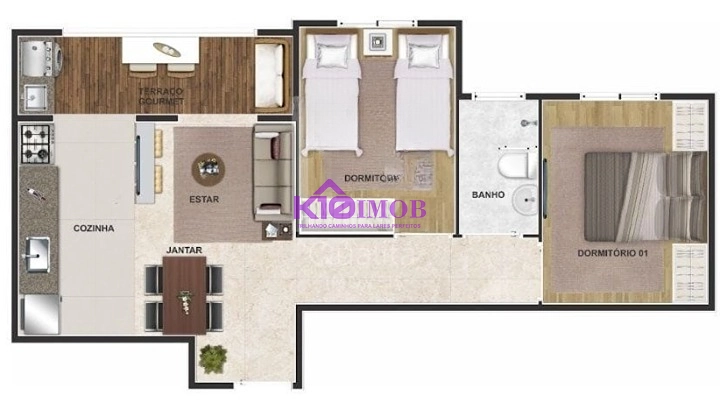 Apartamento Reserva Paulistano Jardim São Carlos Sorocaba-SP: 13ª foto da galeria de imagens do imóvel