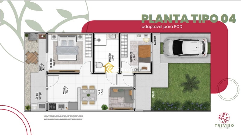 Casas à Venda Residencial Treviso - Fazenda Rio Grande/PR: 4ª foto da galeria de imagens do imóvel