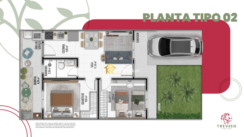 Casas à Venda Residencial Treviso - Fazenda Rio Grande/PR: 5ª foto da galeria de imagens do imóvel