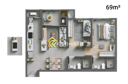 Apartamentos à Venda, com 2 quartos – Ecoville, Curitiba/PR: 26ª foto da galeria de imagens do imóvel