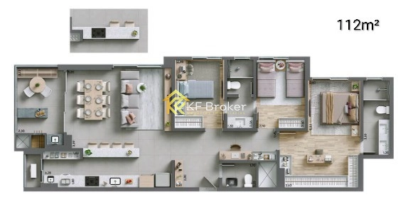 Apartamentos à Venda, com 3 quartos – Ecoville, Curitiba/PR: 27ª foto da galeria de imagens do imóvel