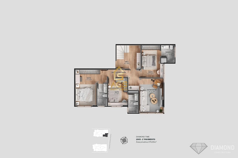 COBERTURA DUPLEX 3 SUITES: 4ª foto da galeria de imagens do imóvel