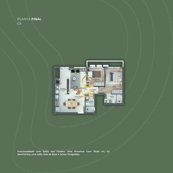 Apartamento dois dormitórios à venda no bairro Florestal - Lajeado: 13ª foto da galeria de imagens do imóvel