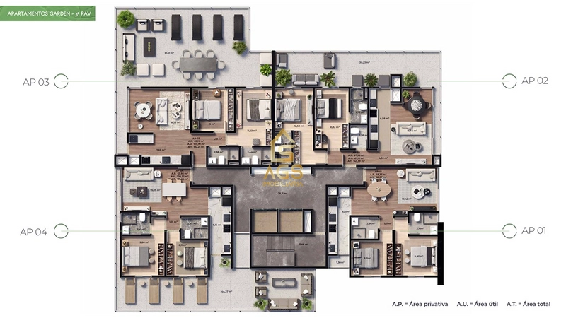 APARTAMENTO  GARDEN 2 SUÍTES: 16ª foto da galeria de imagens do imóvel