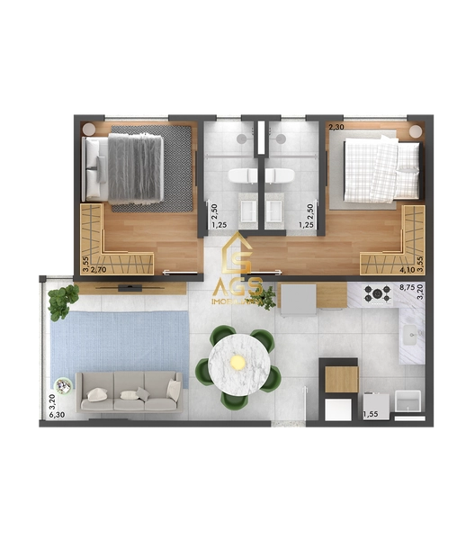 Apartamento  2 suítes: 34ª foto da galeria de imagens do imóvel