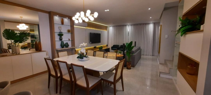 Sobrado novo com arquitetura contemporânea decorado e mobiliado. Ref.:70: 6ª foto da galeria de imagens do imóvel