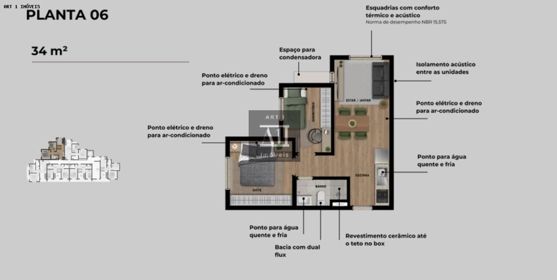 Apartamento para Venda em Curitiba, Portão, 2 dormitórios, 1 banheiro, 1 vaga: 20ª foto da galeria de imagens do imóvel