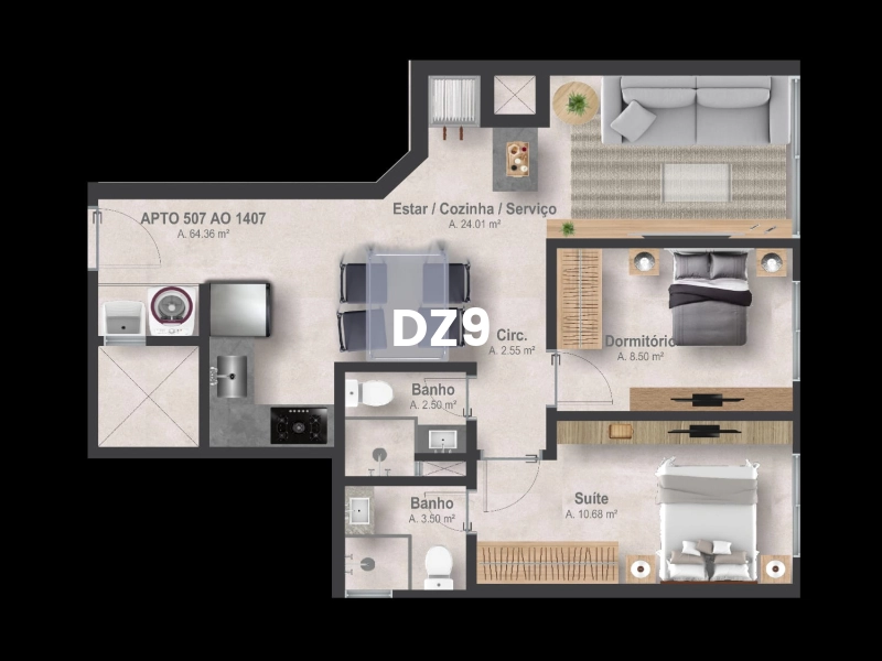 LINDO APARTAMENTO EM OBRAS NO BAIRRO NAVEGANTES!: 7ª foto da galeria de imagens do imóvel