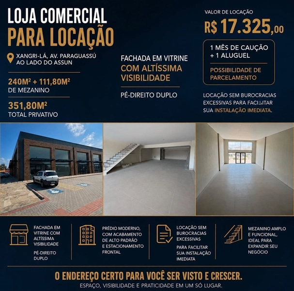 Amplo Espaço Comercial com Mezanino e Pé-Direito Duplo: 1ª foto da galeria de imagens do imóvel