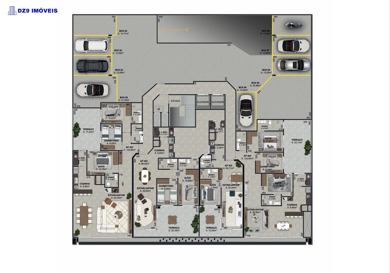 Apartamento na planta, 2 dorm, suíte, 3 quadras do mar: 4ª foto da galeria de imagens do imóvel