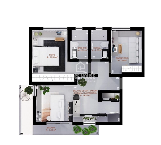 Apartamento 02 c/ 01 suíte a partir de 52 m²- Bairro Jaraguá- Uberlândia-MG: 23ª foto da galeria de imagens do imóvel