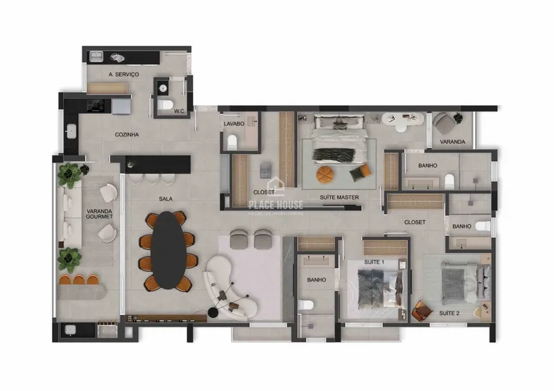Apartamento com 3 dormitórios à venda, 171 m² por R$ 1.598.000,00 - Santa Maria: 9ª foto da galeria de imagens do imóvel