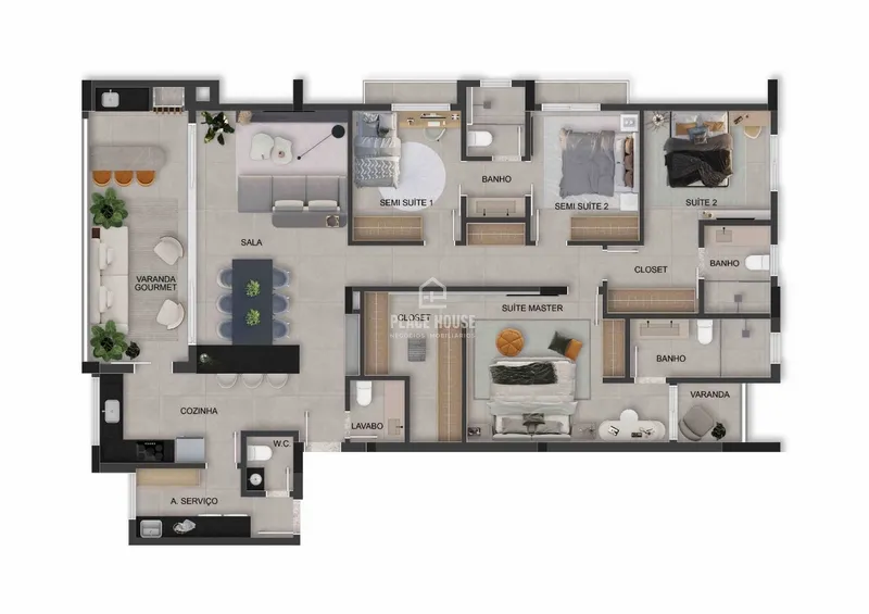 Apartamento com 3 dormitórios à venda, 171 m² por R$ 1.598.000,00 - Santa Maria: 8ª foto da galeria de imagens do imóvel