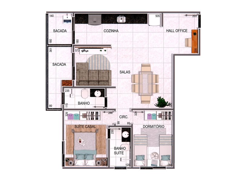 Apartamento com 2 quartos com 1 suíte - Santa Mônica - Uberlândia-MG: 6ª foto da galeria de imagens do imóvel