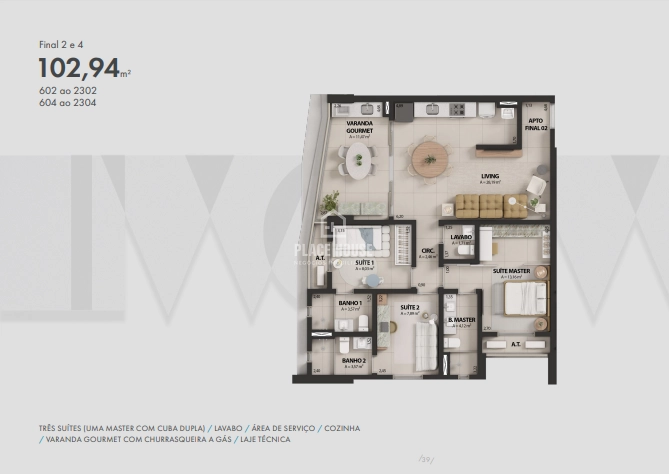 Apartamento a partir de 76,15 m² na Parque Sul Karaiba: 22ª foto da galeria de imagens do imóvel