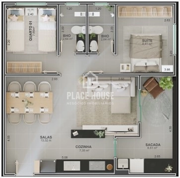 Modernidade e Inteligência: Apartamento no Axor Residence – Bairro Santa Mônica: 6ª foto da galeria de imagens do imóvel