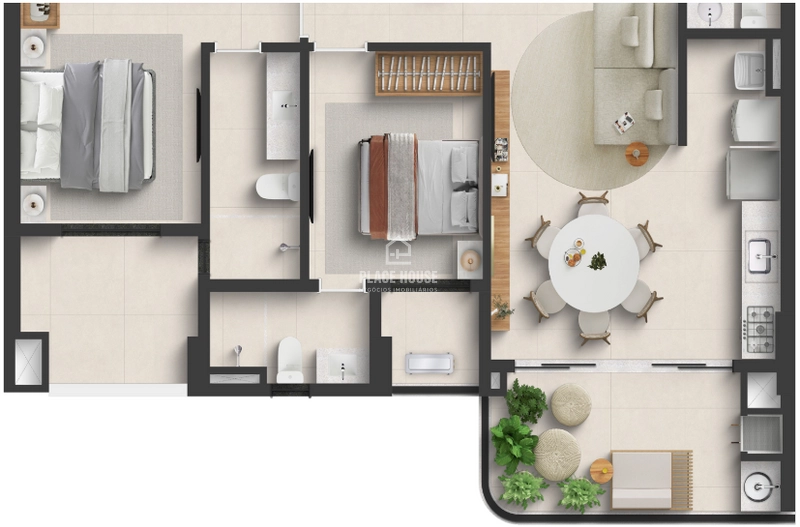 Apartamento a partir de 3 dormitórios com 01 suíte - Líndice: 15ª foto da galeria de imagens do imóvel