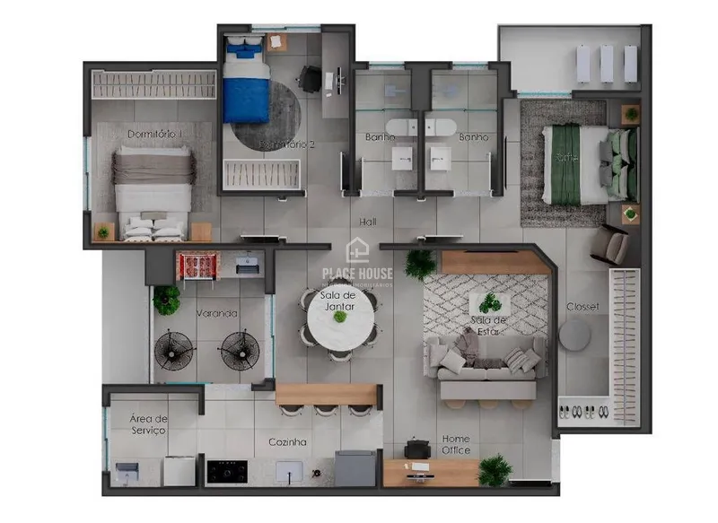 Apartamento com 3 dormitórios à venda, 103 m² por R$ 777.000,00 - Santa Mônica -: 12ª foto da galeria de imagens do imóvel