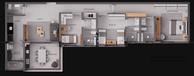 Apartamento 3 dormitório - Gávea - Uberlândia: 17ª foto da galeria de imagens do imóvel