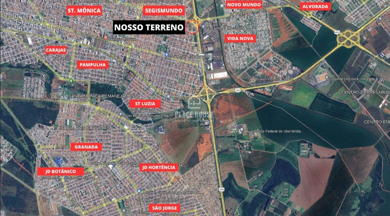 Lote a venda 852m ² no bairro Segismundo Pereira - Uberlândia - MG: 2ª foto da galeria de imagens do imóvel