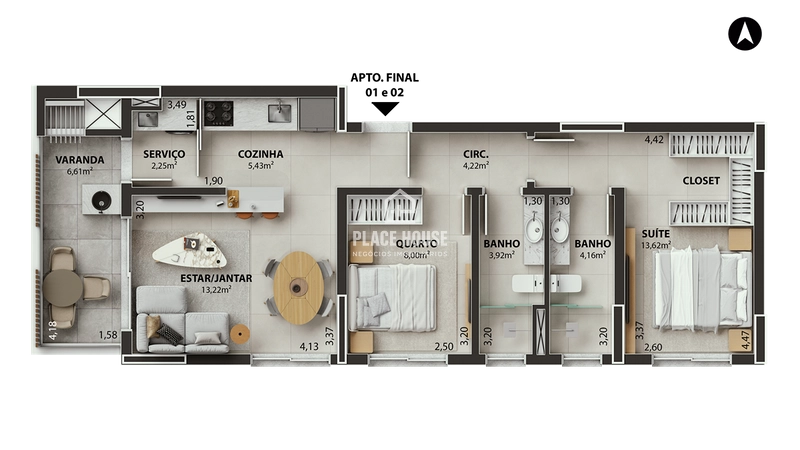 Apartamento com 2 quartos- Parque Una- Uberlândia-MG: 24ª foto da galeria de imagens do imóvel