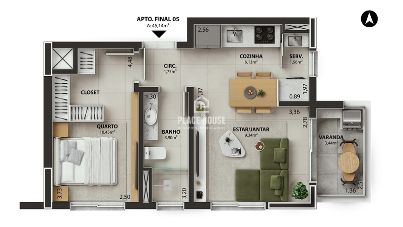 Apartamento com 2 quartos- Parque Una- Uberlândia-MG: 23ª foto da galeria de imagens do imóvel