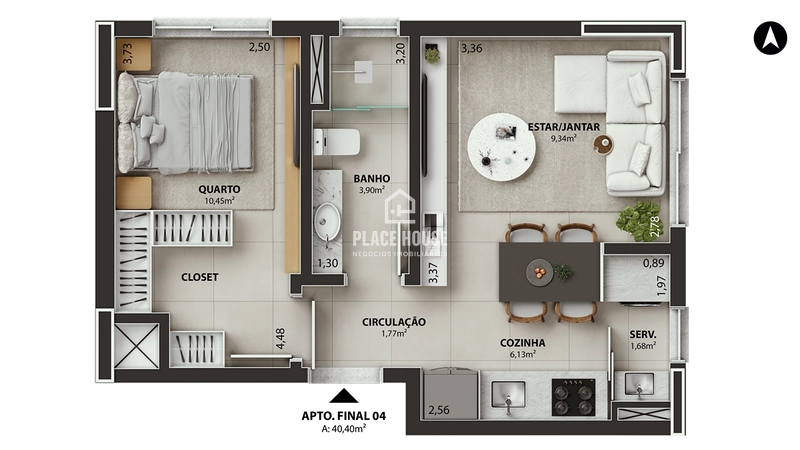 Apartamento com 2 quartos- Parque Una- Uberlândia-MG: 22ª foto da galeria de imagens do imóvel