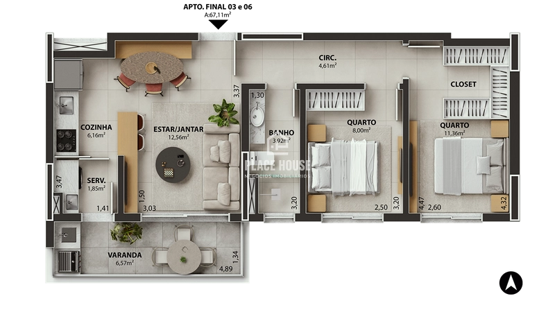 Apartamento com 2 quartos- Parque Una- Uberlândia-MG: 21ª foto da galeria de imagens do imóvel