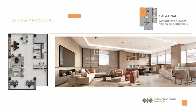  World Trade Center - Salas comerciais de 168 até 300 m² - Uberlândia: 25ª foto da galeria de imagens do imóvel