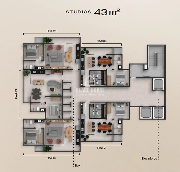 STUDIOS SOLENZA 50 - SANTA MÔNICA - UBERLÂNDIA: 12ª foto da galeria de imagens do imóvel