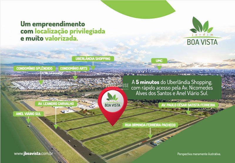 Terreno no Loteamento Jardim Boa Vista - Uberlândia - MG: 2ª foto da galeria de imagens do imóvel