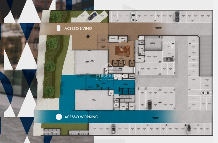 Salas comerciais a partir de 48,81 até 68,20m² no  Parque Sul: 4ª foto da galeria de imagens do imóvel