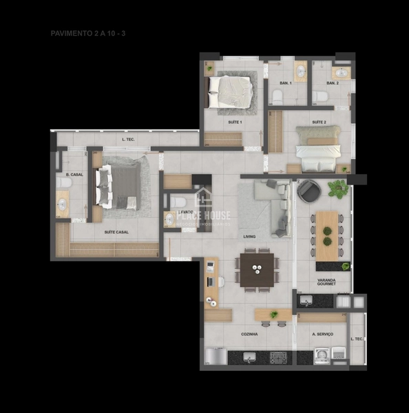 Apartamento a venda, Garnet, a partir de 117 m²- Copacabana-Uberlandia: 23ª foto da galeria de imagens do imóvel