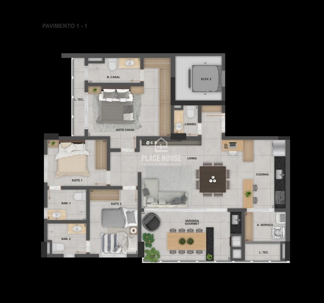 Apartamento a venda, Garnet, a partir de 117 m²- Copacabana-Uberlandia: 22ª foto da galeria de imagens do imóvel