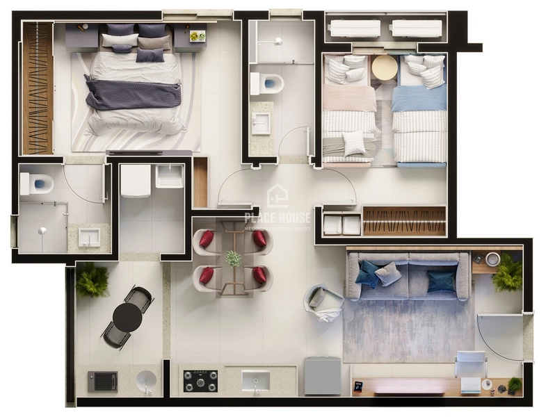 Apartamento perto da UFU - Santa Monica- Uberlândia - MG: 4ª foto da galeria de imagens do imóvel