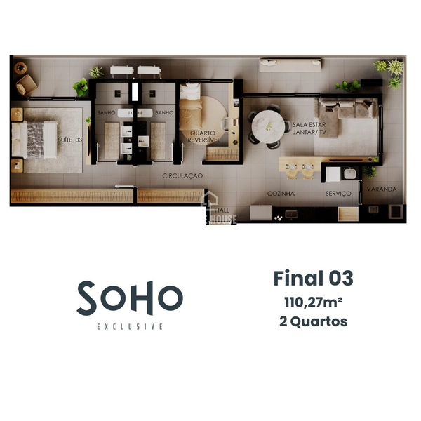SOHO - Apartamento a partir de 69 m² -  Copacabana: 62ª foto da galeria de imagens do imóvel