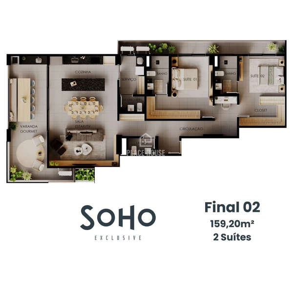 SOHO - Apartamento a partir de 69 m² -  Copacabana: 63ª foto da galeria de imagens do imóvel